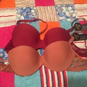 TWO Push Up Bras- 38C (NWT)